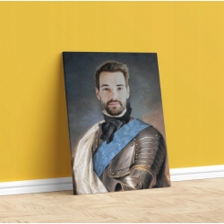 Portret RYCERZA fotoobraz z TWOIM zdjęciem obraz 50x70 cm